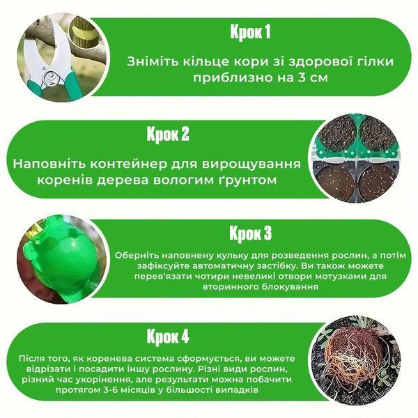Багаторазова Куля для укорінення рослин 50 мм зелена 32561 фото